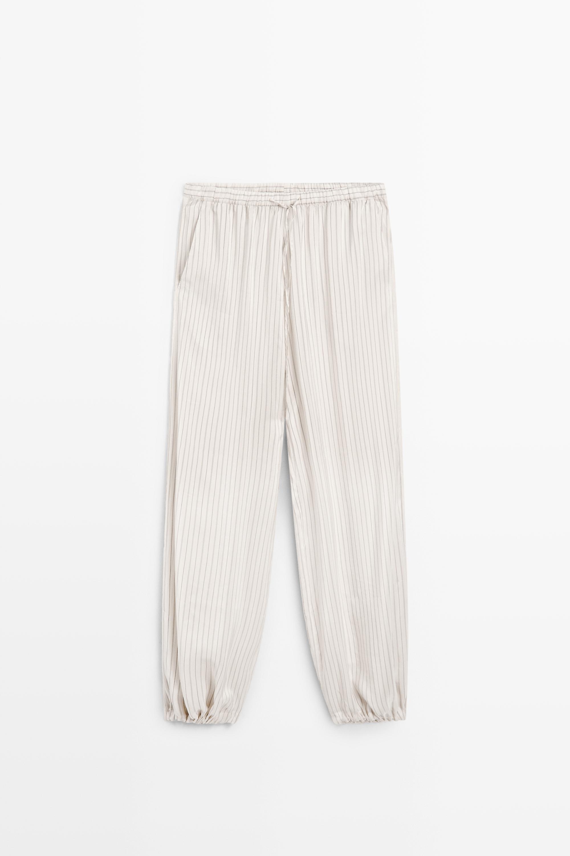 Pantalon bouffant fluide à rayures - STUDIO